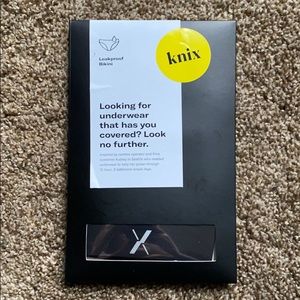 UNOPENED Knix Leakproof Black Bikini in Large